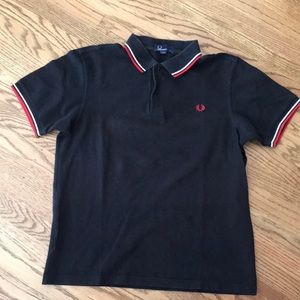 Men’s Fred Perry navy polo shirt large